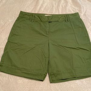 Ann Taylor LOFT green Bermuda shorts